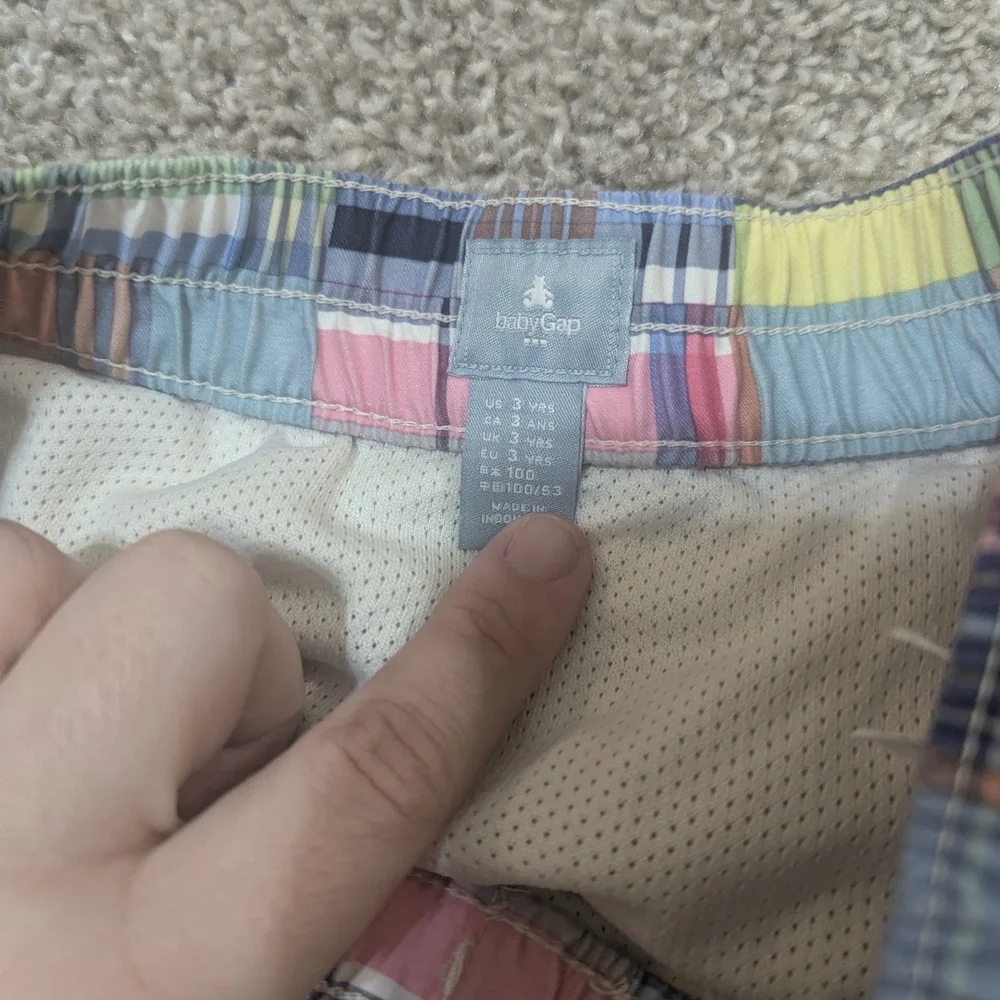 Baby Gap Multicolor Plaid Boys Swim Trunks